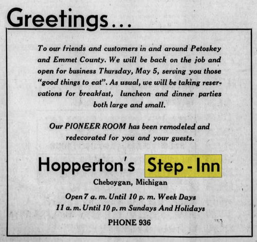Step Inn - May 1955 Ad Remodeled (newer photo)